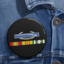 Load image into Gallery viewer, Custom Pin Buttons - Vietnam Ribbons SVC bar w CIB wo Campaign Star