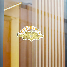 Load image into Gallery viewer, Kiss-Cut Vinyl Decals - USCG - Cutterman Badge - Officer - Gold w Top Txt