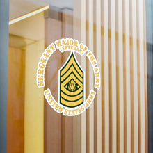 Load image into Gallery viewer, Kiss-Cut Vinyl Decals - Army - Sergeant Major of the Army - SMA - Veteran - Flat X 300