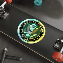 Load image into Gallery viewer, Holographic Die-cut Stickers - US Army Retired