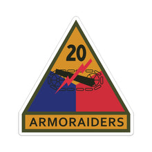 Load image into Gallery viewer, Kiss-Cut Stickers - SSI - 20th Armored Division w Name Tape X 300