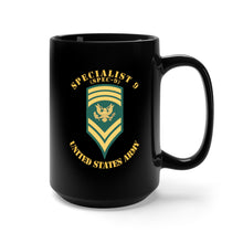 Load image into Gallery viewer, Black Mug 15oz - Army - Enlisted - SPEC 9 - Specialist 9 - Std X 300