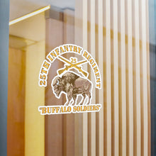 Load image into Gallery viewer, Kiss-Cut Vinyl Decals - Army - 25th Infantry Regiment - Buffalo Soldiers w 25th Inf Branch Insignia