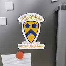 Load image into Gallery viewer, Die-Cut Magnets - Army - SSI - 2nd Cavalry Division - Buffalo Soldiers - US Army X 300