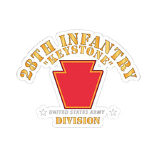 Load image into Gallery viewer, Kiss-Cut Stickers - Army - 28th Infantry Division - Keystone - SSI wo Stars