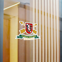 Load image into Gallery viewer, Kiss-Cut Vinyl Decals - Army - 3rd Battalion, 7th Special Forces Group - Flash w Br - Ribbon X 300