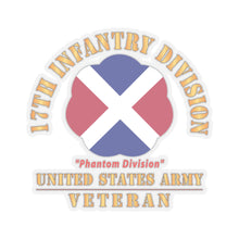 Load image into Gallery viewer, Kiss - Cut Stickers - Army - SSI - 17th Infantry Division - Phantom Division - US Army Veteran X 300