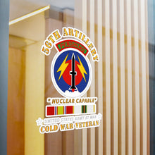 Load image into Gallery viewer, Kiss-Cut Vinyl Decals - Army - 56th Artillery - Pershing - Nuclear Capable w COLD Svc Medals