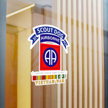 Load image into Gallery viewer, Kiss-Cut Vinyl Decals - Army - 37th Scout Dog Platoon - 82nd Airborne Div w VN SVC