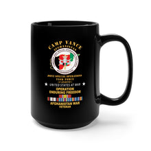 Load image into Gallery viewer, Black Mug 15oz - SOF - Camp Vance - Afghanistan - Combined Joint Special Operations Task Force - OEF - Afghanistan w SVC X 300