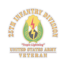 Load image into Gallery viewer, Kiss - Cut Stickers - Army - DUI - 25th Infantry Division - Tropic Lightning - US Army Veteran X 300