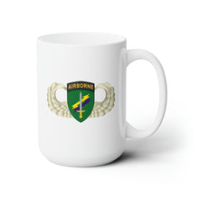 Load image into Gallery viewer, White Ceramic Mug 15oz - Army - USACAPOC Wings