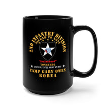 Load image into Gallery viewer, Black Mug 15oz - Army - 2nd Infantry Div - Camp Gary Owen Korea - Yongugol X 300