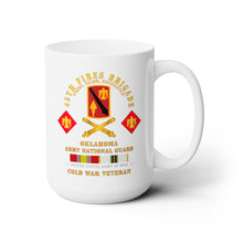 Load image into Gallery viewer, White Ceramic Mug 15oz - Army - 45th Fires Bde, OKARNG w COLD SVC