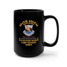 Load image into Gallery viewer, Black Mug 15oz - Army - 304th Signal Battalion - DUI - Camp Stanley - Korea X 300