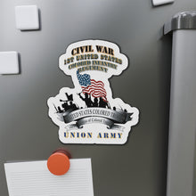 Load image into Gallery viewer, Die-Cut Magnets -SSI -Civil War - 1st United States Colored Infantry Regiment with USCT Bureau Banner - USA X 300