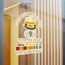 Load image into Gallery viewer, Kiss-Cut Vinyl Decals - Army - Jumping Mustangs w DUI - ABN Basic - 1st Bn 8th Cav w VN SVC