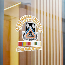 Load image into Gallery viewer, Kiss-Cut Vinyl Decals - Army - 43rd Signal Battalion - Cold War Veteran - DUI w COLD SVC X 300