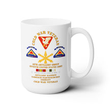 Load image into Gallery viewer, White Ceramic Mug 15oz - Army - Cold War Vet - 46th Artillery Group - Germany - 7th US Army - Missile Branch w COLD SVC