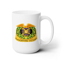 Load image into Gallery viewer, White Ceramic Mug 15oz - Army - Quartermaster Corps Regiment wo Txt