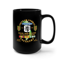 Load image into Gallery viewer, Black Mug 15oz - Army - Vietnam Combat Infantry w Alpha Company, 2nd Bn 28th Inf 1st Inf Div SSI TET Offensive w VN SVC X 300