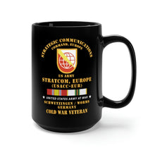 Load image into Gallery viewer, Black Mug 15oz - Army - SSI, USA STRATCOM, EUR - SSI, Schwetzingen-Worms, Germany w COLD SVC X 300