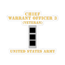 Load image into Gallery viewer, Kiss-Cut Stickers - Army - Chief Warrant Officer 3 - CW03 - Veteran - Flat - X 300