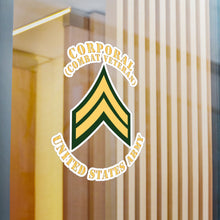 Load image into Gallery viewer, Kiss-Cut Vinyl Decals - Army - Corporal - CPL - Combat Veteran - Flat X 300