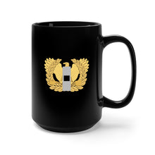 Load image into Gallery viewer, Black Mug 15oz - Army - Warrant Officer - W01 - Flat - Eagle and Bar wo txt X 300