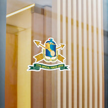 Load image into Gallery viewer, Kiss-Cut Vinyl Decals - Army - 77th Special Forces Group - DUI - Br - Ribbon X 300