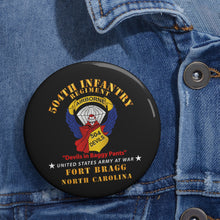Load image into Gallery viewer, Custom Pin Buttons - 504th Infantry Regiment - Devils - FBNC