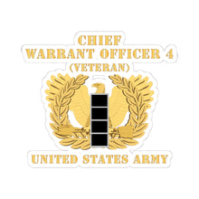 Load image into Gallery viewer, Kiss-Cut Stickers - Army - Chief Warrant Officer - CW04 - Veteran - Flat - Eagle and Bar X 300