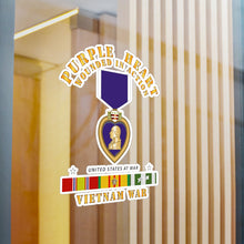 Load image into Gallery viewer, Kiss-Cut Vinyl Decals - Purple Heart - WIA w VN SVC
