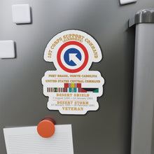 Load image into Gallery viewer, Die-Cut Magnets - Army - 1st Corps Support Command (COSCOM) - US CENCOM - Desert Storm, Desert Shield Veteran X 300