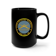 Load image into Gallery viewer, Black Mug 15oz - Army - 24th Infantry Regiment - Fort Sill, OK - Buffalo Soldiers w Inf Branch