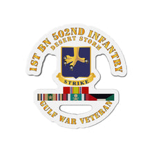 Load image into Gallery viewer, Die-Cut Magnets - 1st Bn 502nd Infantry - Desert Storm w Svc