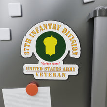 Load image into Gallery viewer, Die-Cut Magnets - Army - SSI - 87th Infantry Division - Golden Acorn - US Army Veteran X 300