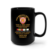 Load image into Gallery viewer, Black Mug 15oz - 59th Ordnance Brigade - SSI - 84th USAFAD - Eberhardt Finch Kaserne Reutlifen COLD SVC X 300