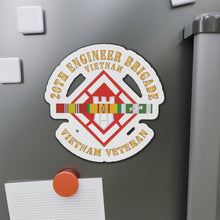Load image into Gallery viewer, Die-Cut Magnets -SSI - Army - 20th Engineer Brigade with VIetnam SVC Ribbons X 300