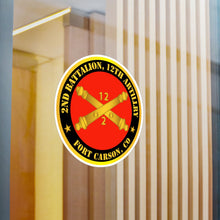 Load image into Gallery viewer, Kiss-Cut Vinyl Decals - Army - 2nd Battalion, 12th Artillery Regiment w Branch Ft Carson, CO