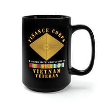 Load image into Gallery viewer, Black Mug 15oz - Army - Finance Corps - Vietnam Vet w VN SVC X300