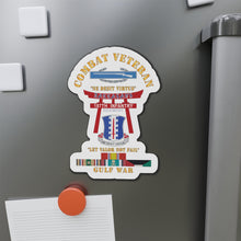 Load image into Gallery viewer, Die-Cut Magnets - Army - Combat Veteran - 187th Infantry Regiment - Torii, Rakkasans, Let Valor Not Fail, English, Latin w CIB w GULF SVC X 300