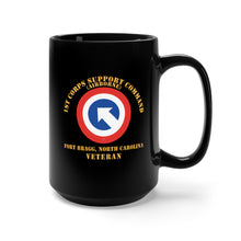 Load image into Gallery viewer, Black Mug 15oz - Army - 1st Corps Support Command (COSCOM) - FBNC - Veteran X 300