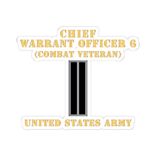 Load image into Gallery viewer, Kiss-Cut Stickers - Army - Chief Warrant Officer 6 - CW06 - Combat Veteran - Flat - X 300
