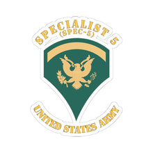 Load image into Gallery viewer, Kiss-Cut Stickers - Army - Enlisted - SPEC 6 - Specialist 6 - Std - Combat Veteran X 300