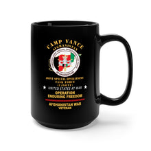 Load image into Gallery viewer, Black Mug 15oz - SOF - Camp Vance - Afghanistan - Combined Joint Special Operations Task Force - OEF - Afghanistan X 300
