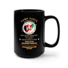 Load image into Gallery viewer, Black Mug 15oz - SOF - Camp Vance - Afghanistan - Combined Joint Special Operations Task Force - OEF - Afghanistan X 300