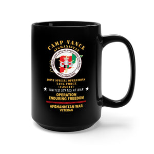 Black Mug 15oz - SOF - Camp Vance - Afghanistan - Combined Joint Special Operations Task Force - OEF - Afghanistan X 300