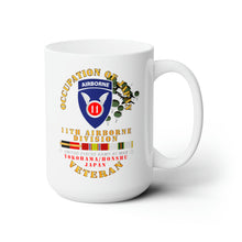 Load image into Gallery viewer, White Ceramic Mug 15oz - Army - Occupation Japan w 11th Airborne Division w OCCUPY - COLD SVC
