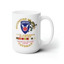 Load image into Gallery viewer, White Ceramic Mug 15oz - Army - Occupation Japan w 11th Airborne Division w OCCUPY - COLD SVC